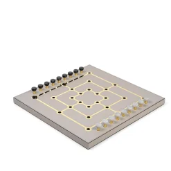 Set in pelle Mill Game Taupe