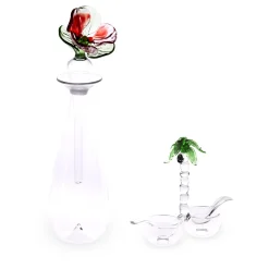 Set sale e pepe Portofino in vetro di palma lavorato a mano