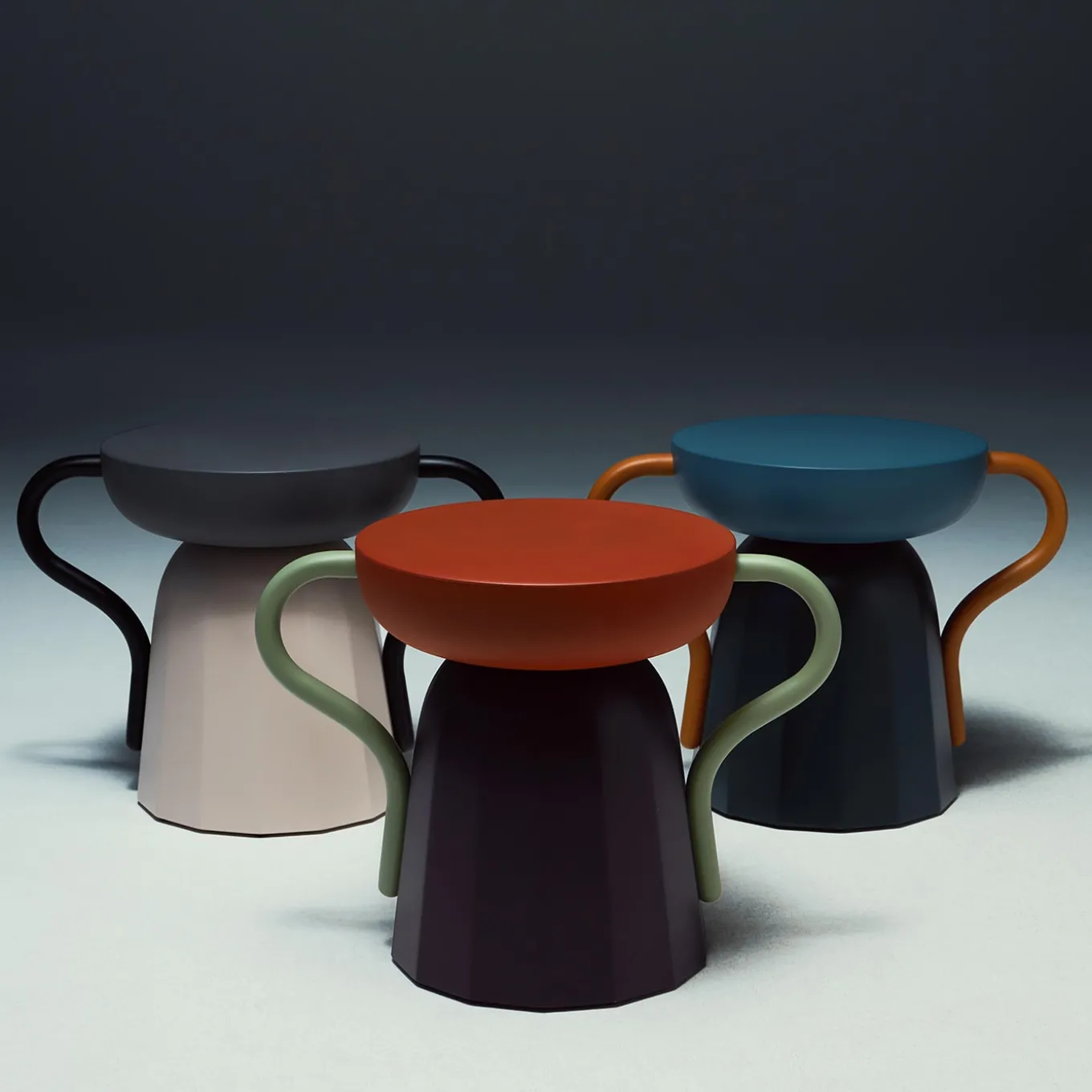 Sgabello Allié Red di Luca Nichetto