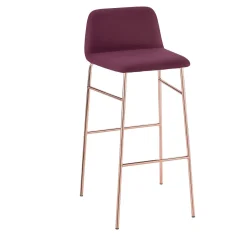 Sgabello Bardot Borgogna Met di Emilio Nanni