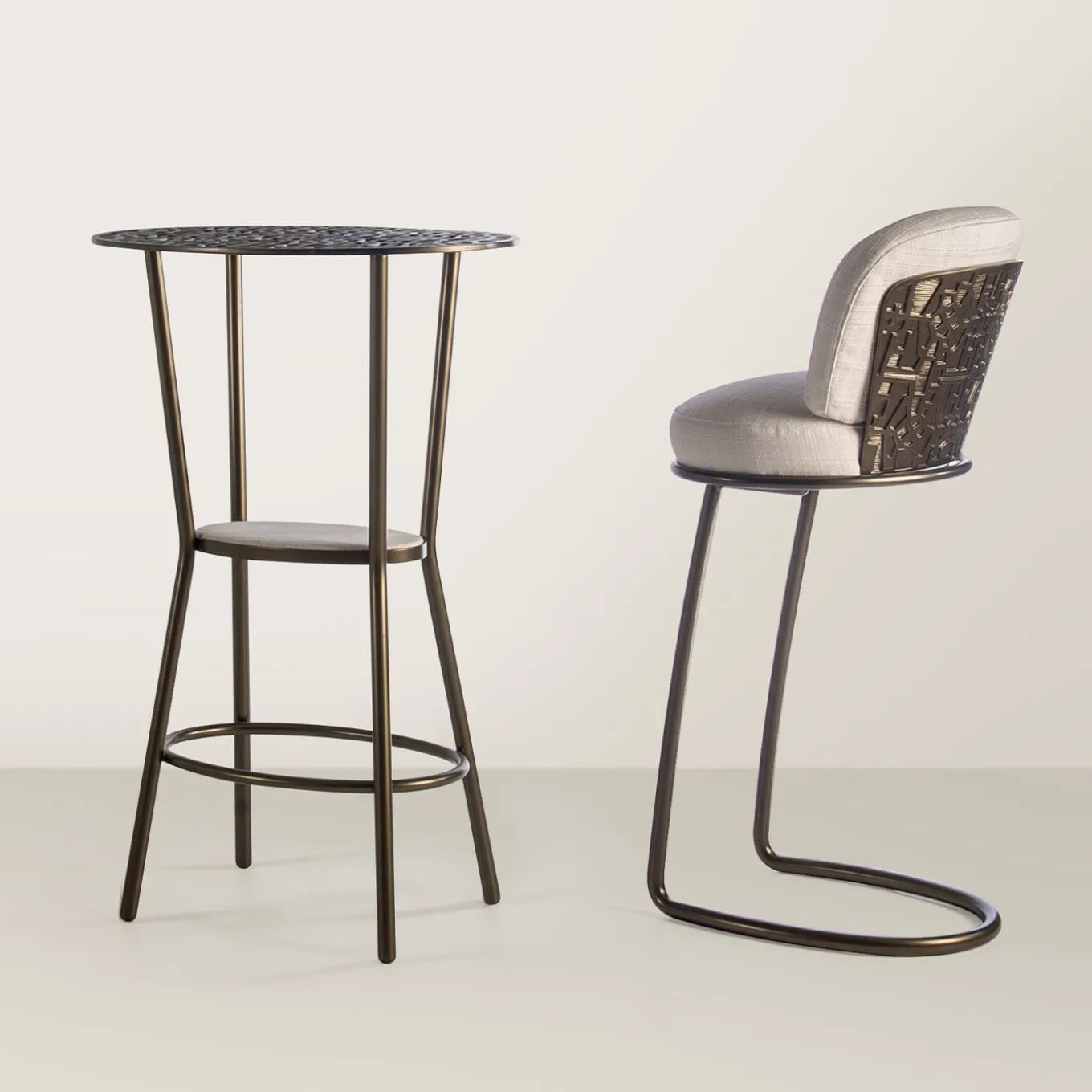 Sgabello bianco anni '70