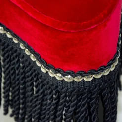 Sgabello Burlesque in velluto rosso