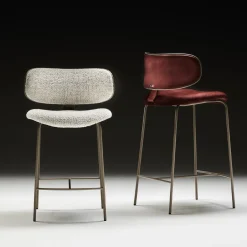 Sgabello da banco Natalia bianco