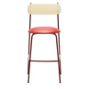Sgabello da bar Lena Sg-75 rosso e frassino naturale di Designerd