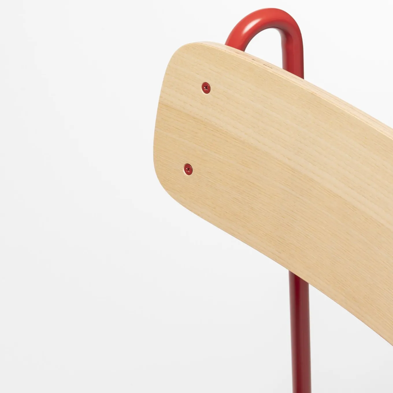 Sgabello da bar Lena Sg-65 rosso e frassino naturale di Designerd