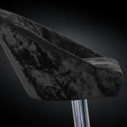 SGABELLO DA BAR RUSTY IN VELLUTO NERO