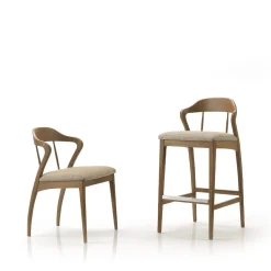 Sgabello Faro in noce