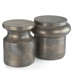 Sgabello Hya A in ceramica grigia