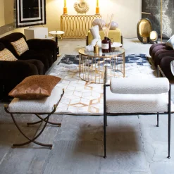 Sgabello in Ferro Urban con Cuscino Imbottito