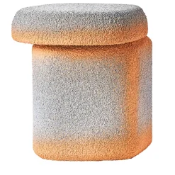 Sgabello Lazzaro grigio e arancio di Patricia Urquiola