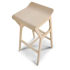 Sgabello medio bianco Nhino LE di Emilio Nanni