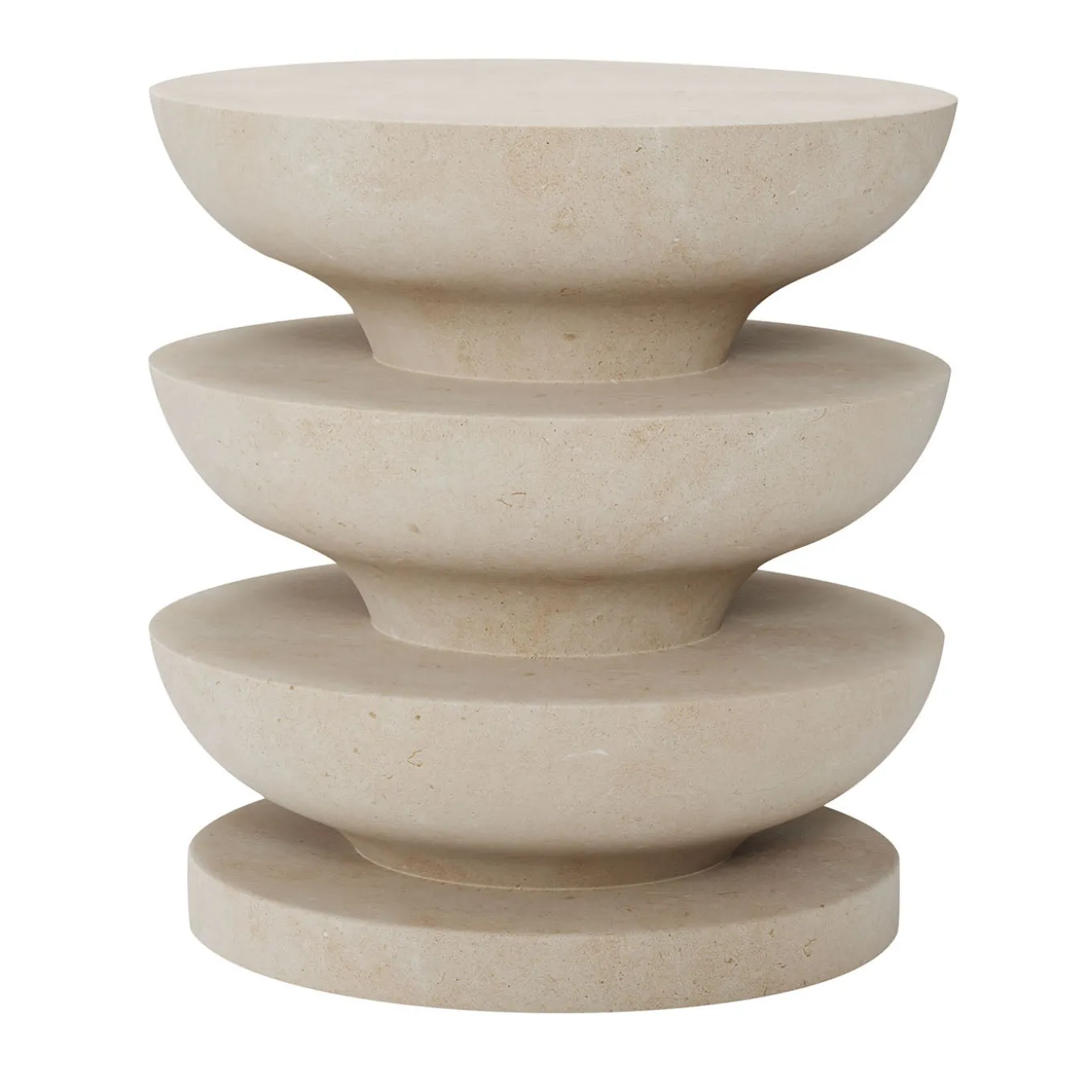 Sgabello Ondulation in pietra calcarea di Matali Crasset