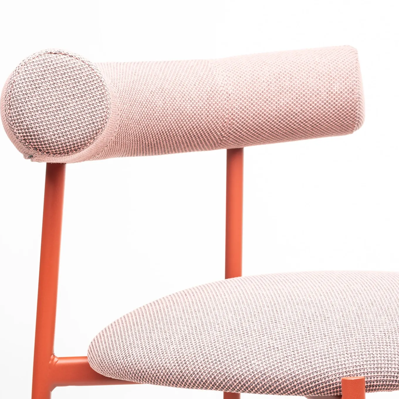 Sgabello Pampa SG-80 rosa chiaro e rosso mattone di Studio Pastina