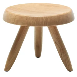 Sgabello Tabouret Berger in rovere naturale di Charlotte Perriand