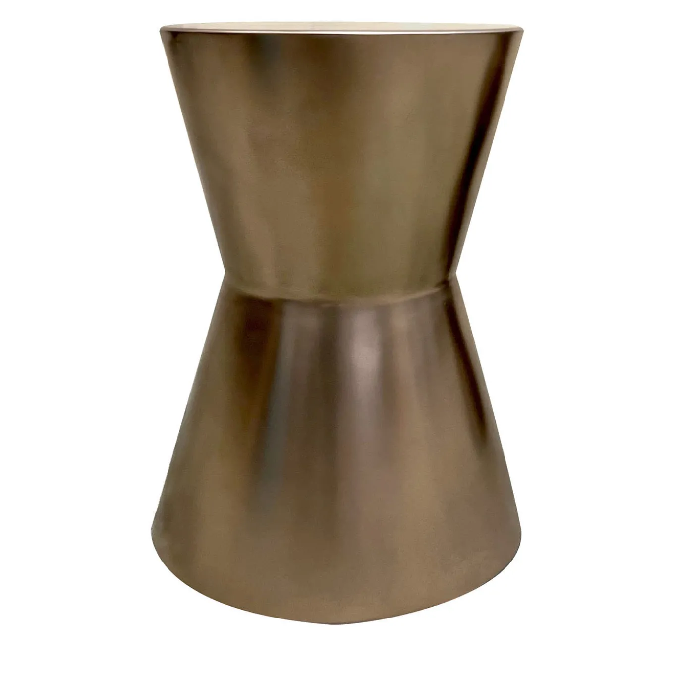 Sgabello Taburet in Legno con Finitura Oro