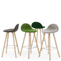 Sgabello Ted grigio chiaro di Basaglia + Rota Nodari