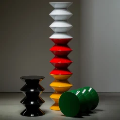 Sgabello verde Vitis