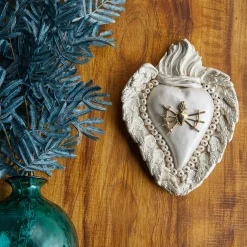 SPADE SACRE CUORE IN CERAMICA BIANCA