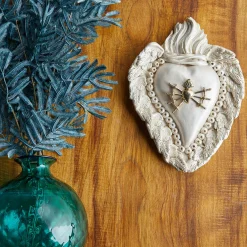 SPADE SACRE CUORE IN CERAMICA BIANCA