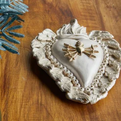 SPADE SACRE CUORE IN CERAMICA BIANCA