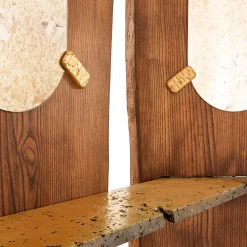 Specchiera Nessente con triplo pannello in legno di frassino