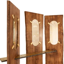 Specchiera Nessente con triplo pannello in legno di frassino