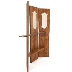 Specchiera Nessente con triplo pannello in legno di frassino