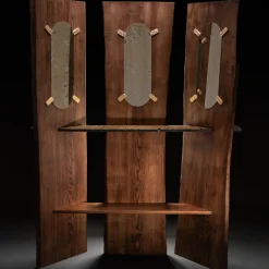 Specchiera Nessente con triplo pannello in legno di frassino