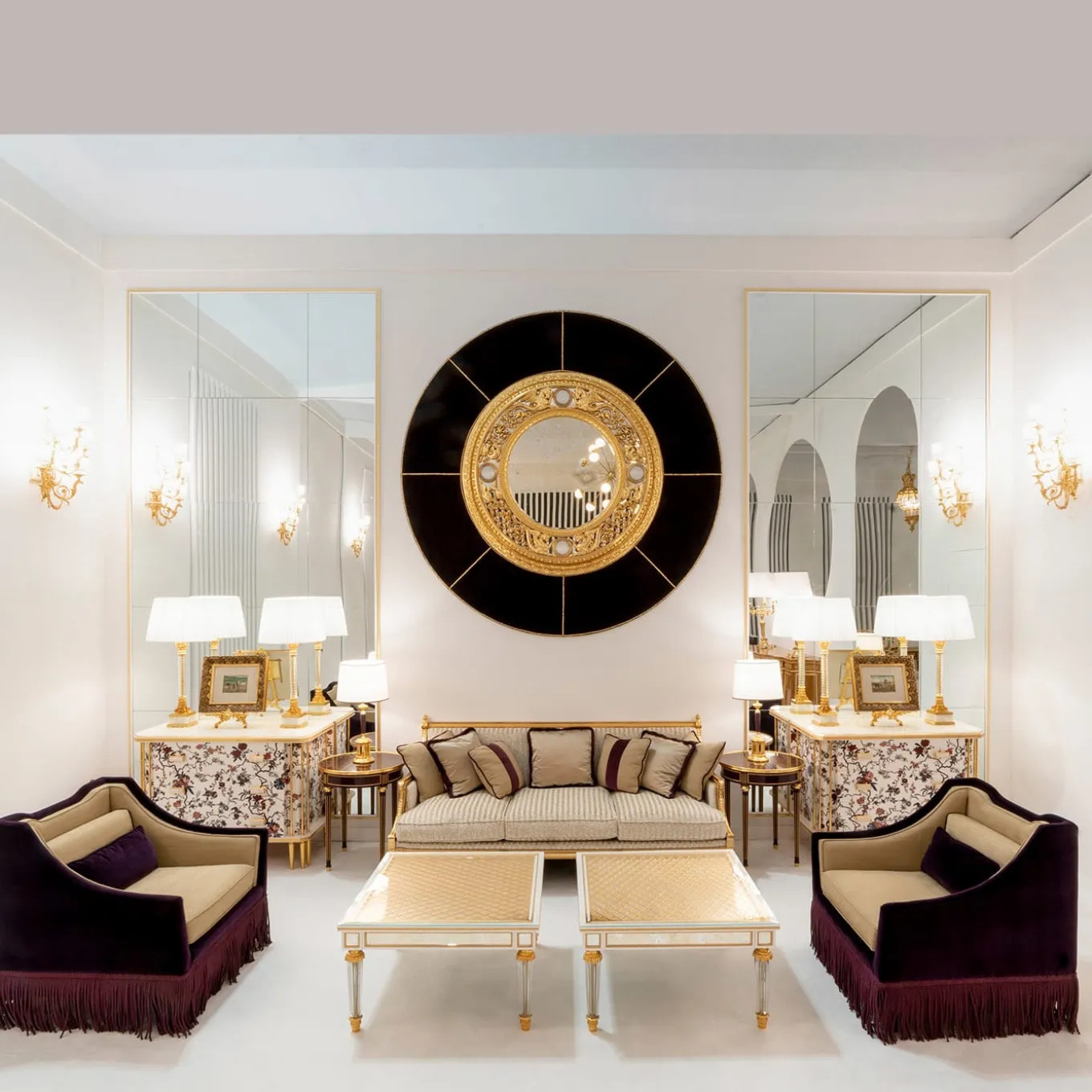 Specchio con cavalli alati