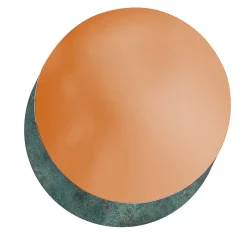 Specchio da muro in rame verde Pavé