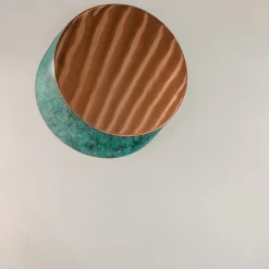 Specchio da muro in rame verde Pavé