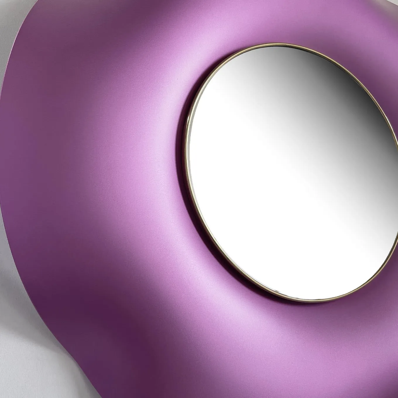 Specchio da parete rosa Undulate