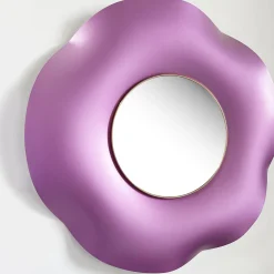 Specchio da parete rosa Undulate