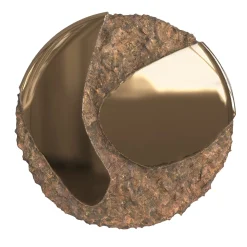 Specchio da parete scultoreo in bronzo fuso Apollo #5