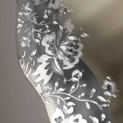 Specchio da parete Sinuoso Ondine argento