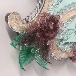 Specchio da parete veneziano "London" in vetro di Murano