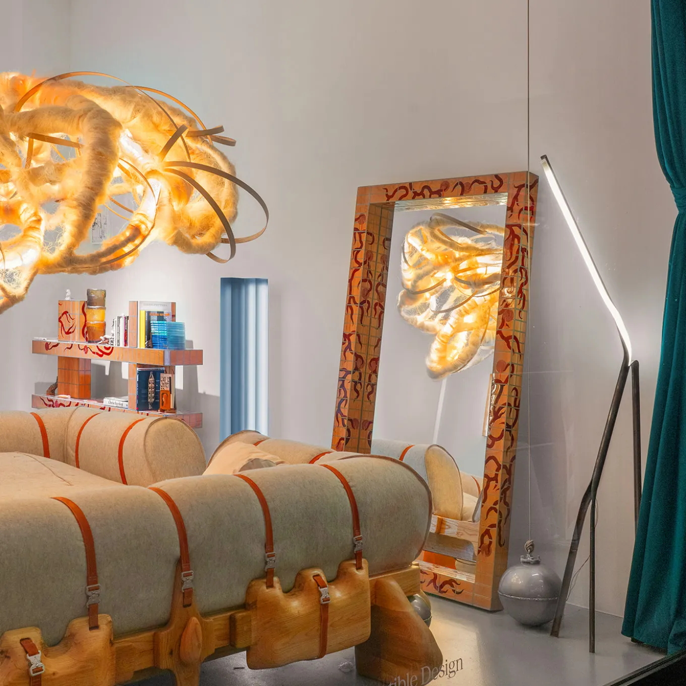 Specchio da terra Orvalho in legno