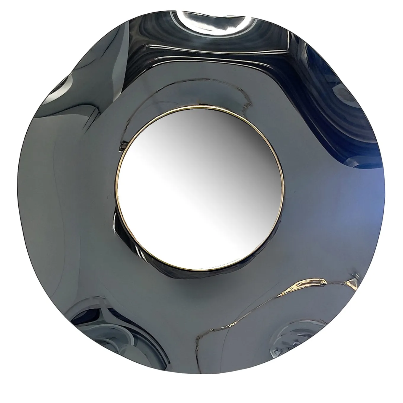 Specchio di cristallo fumé fatto a mano Undulate