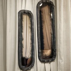 Specchio Grande Anticato a Mano Verve con Pirite