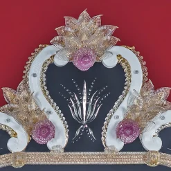 Specchio in vetro di Murano Barocco