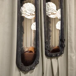 Specchio piccolo in stile antiquariato a mano Verve con Pirite