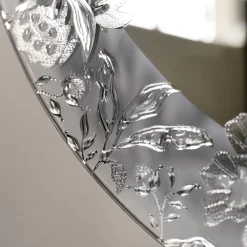 Specchio rotondo da parete Léa argento