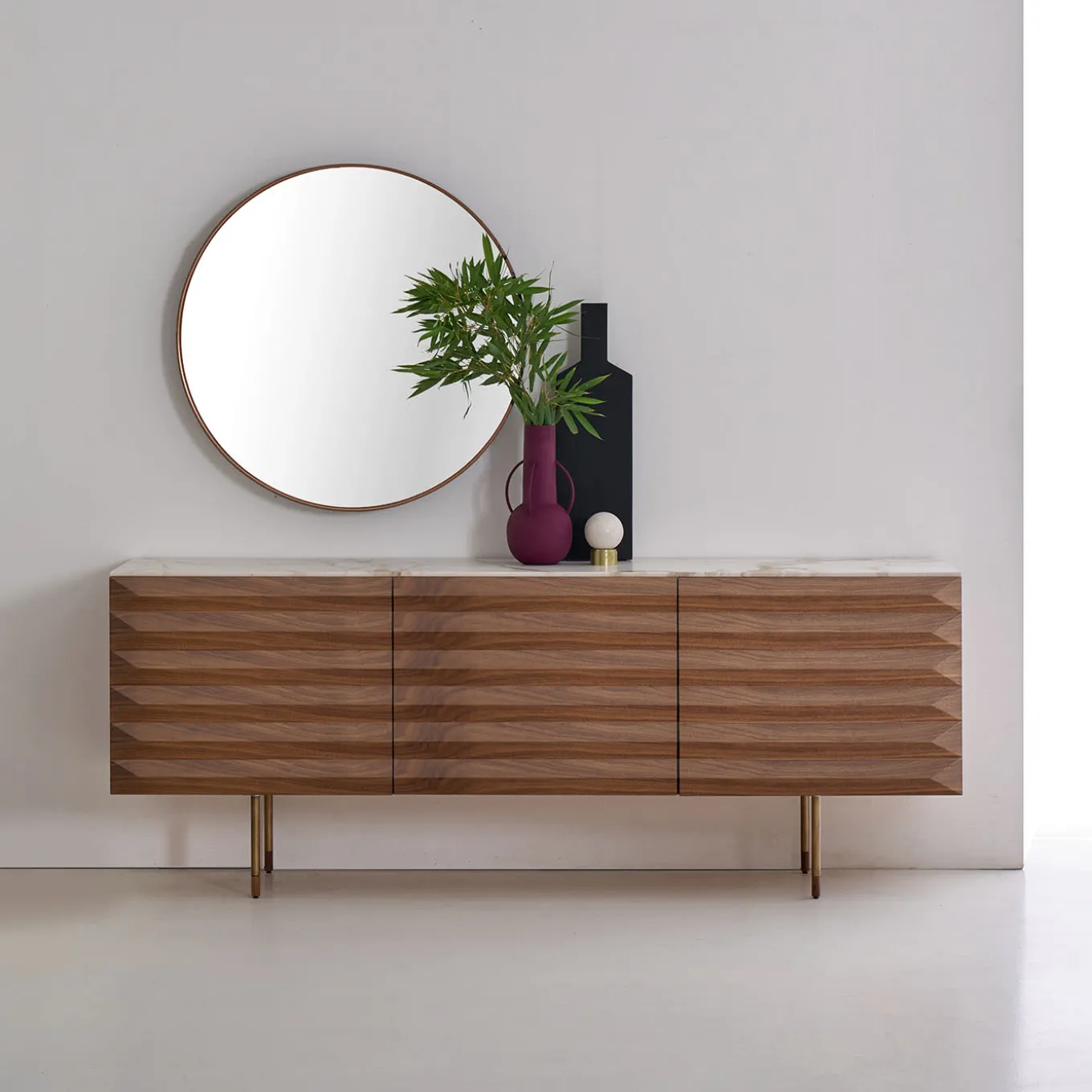 Specchio rotondo ramato Dorian Gray