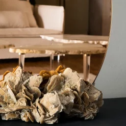 Specchio rotondo Rosa-Rosæ