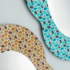 Specchio Settecento verde e azzurro di Alessandro Mendini