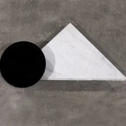 SST014 Tavolini in marmo di Carrara e Marquinia