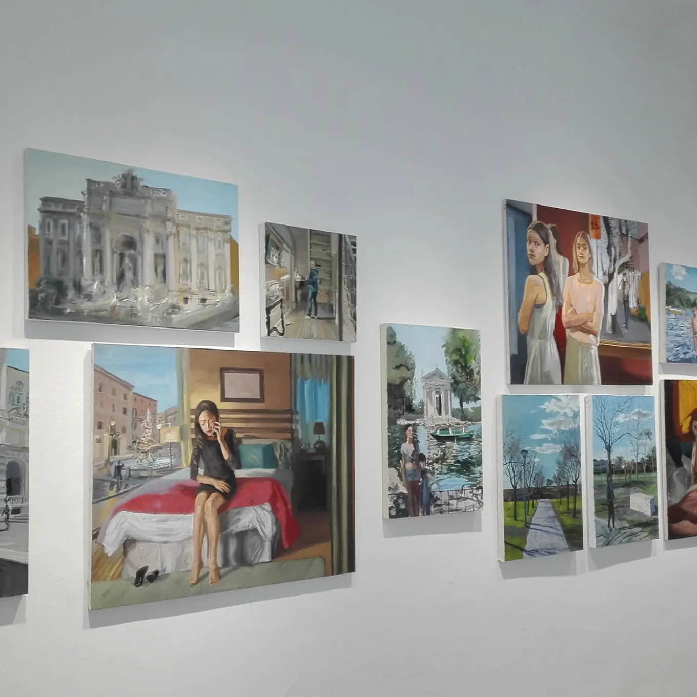 Stanza D'Albergo Olio su tela di cotone