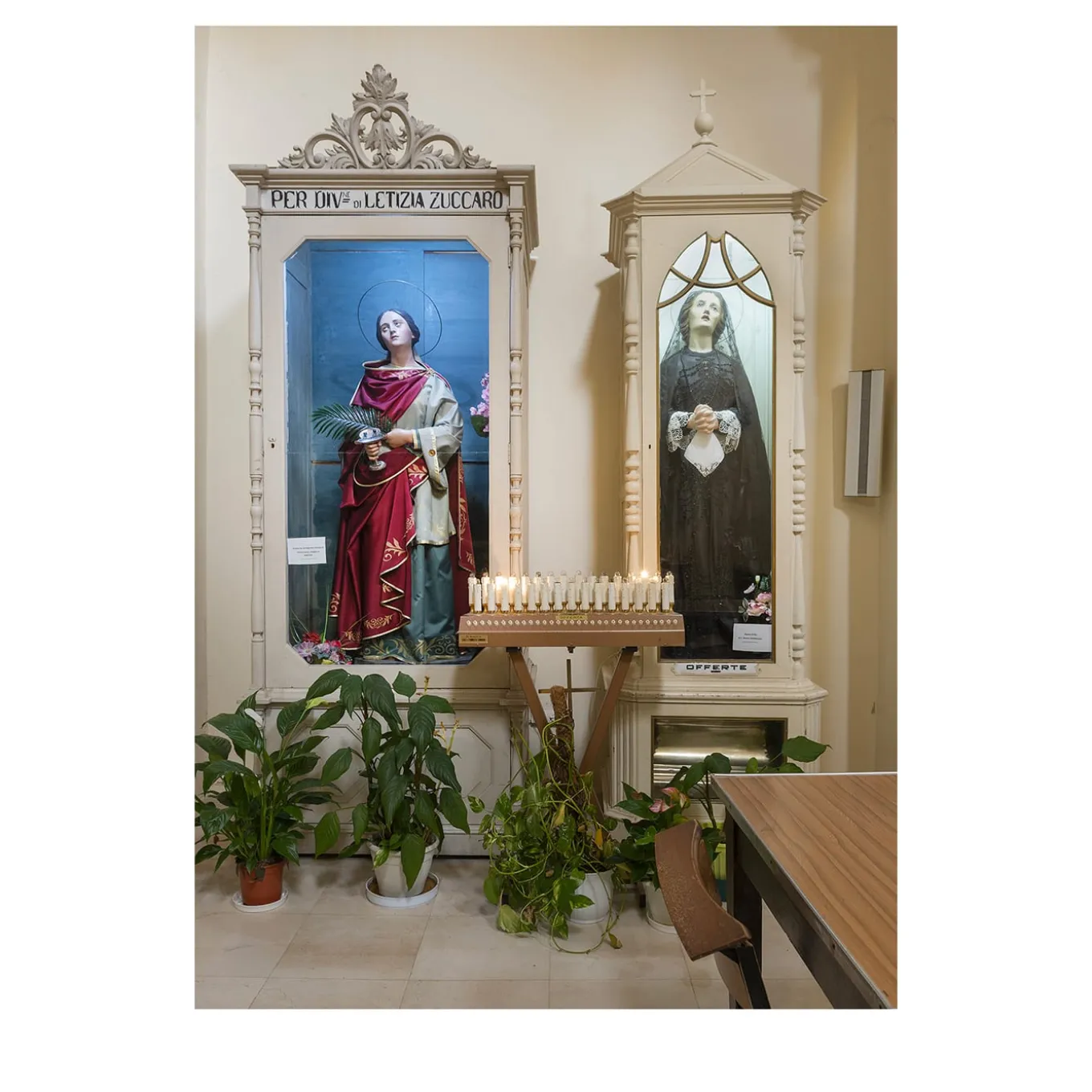 Statue di Santa Lucia e della Vergine Maria Stampa fotografica