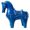 Statuetta di cavallo blu di Aldo Londi