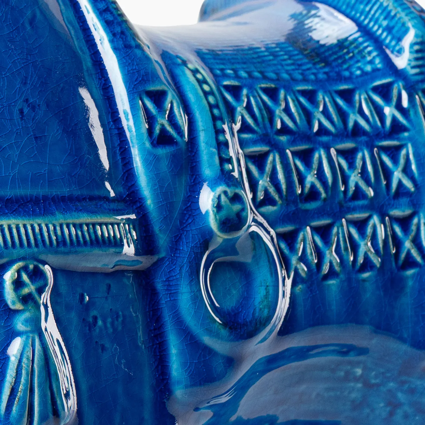 Statuetta di cavallo blu di Aldo Londi